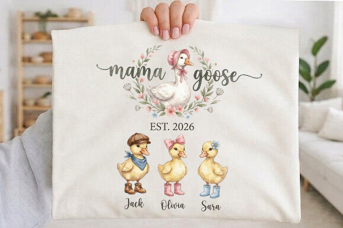 Mama Goose Shirt, Mothers Day Shirt, an Illustration by designcity5 (Photo 3 of 3)