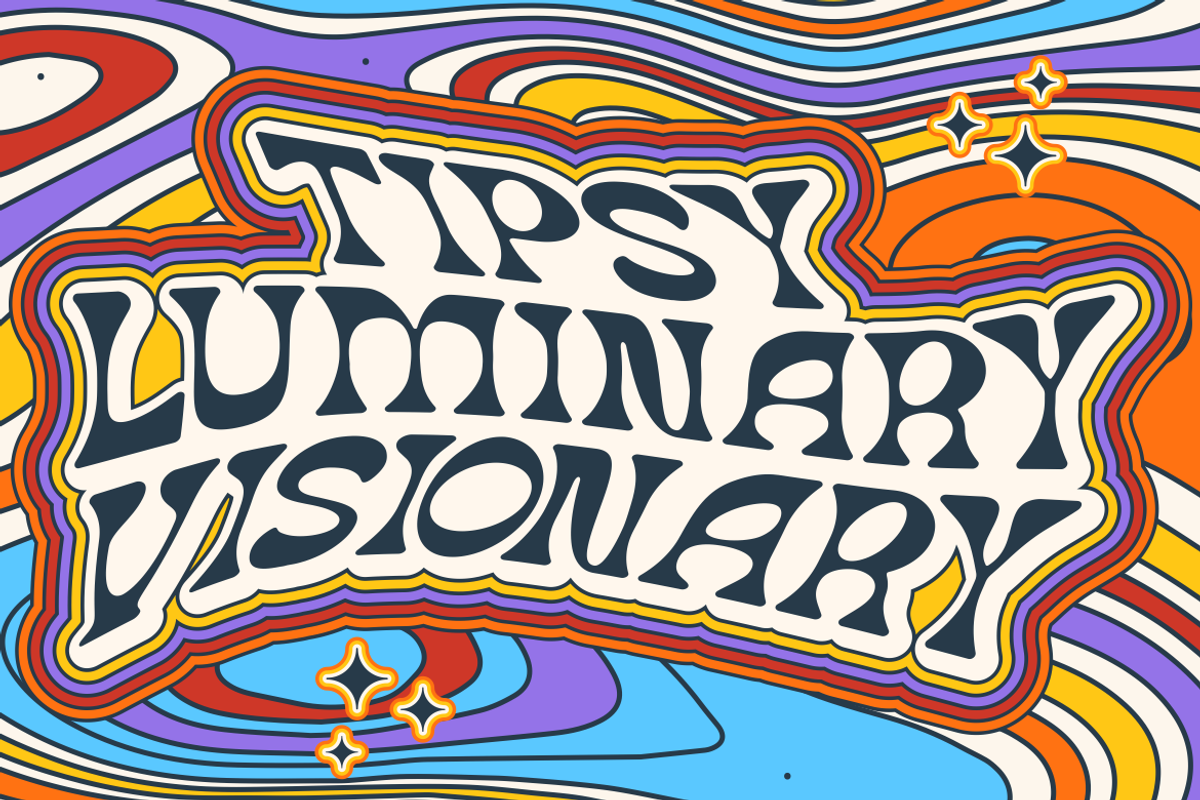 Mind Meld - Psychedelic Display Font, a Font by PutraCetol Studio (Photo 2 of 12)