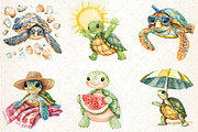 Summer Turtle Sublimation Clipart, an Illustration by Libby Wishes (Thumbnail 5 of 7)