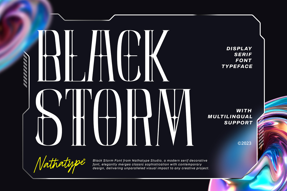 Black Storm, a Serif Font by Nathatype (Photo 1 of 11)