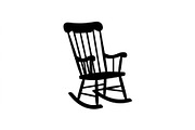 Heritage Rocking Chair Silhouettes, an Object Graphic by Creativeshirt (Thumbnail 2 of 3)