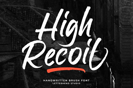 High Recoil - Handwritten Brush Font, a Script Font by Letterhend Studio