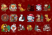 50 Festive christmas characters set, an Illustration by Sofia's Fashion (Thumbnail 3 of 3)
