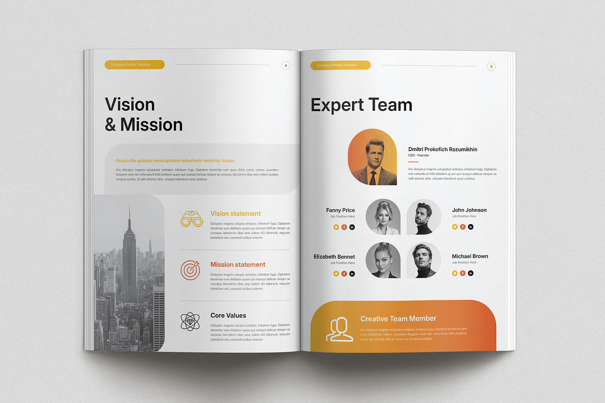 Company Profile Brochure Template, a Brochure Template by Cleffon_Graphic_Studio (Photo 3 of 8)