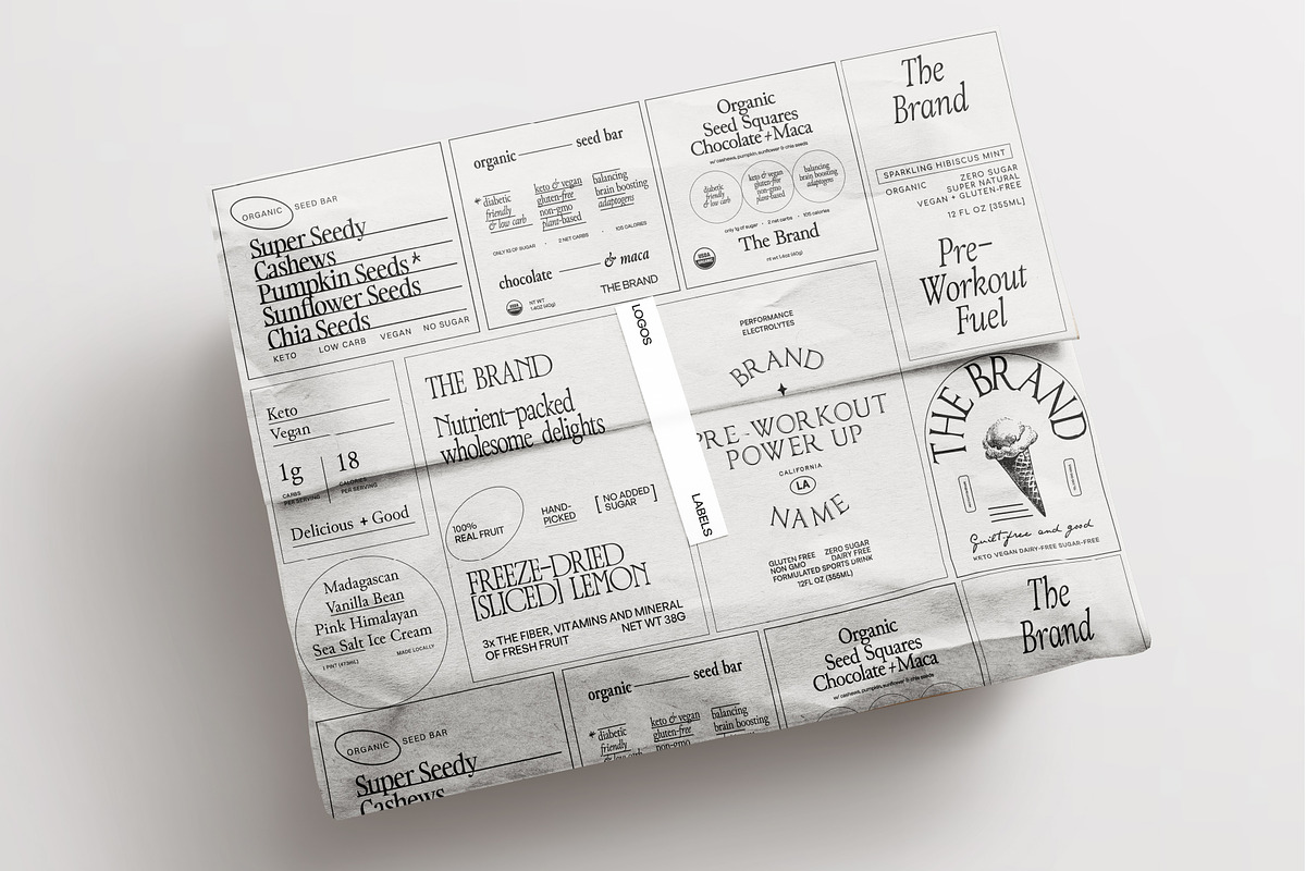 Food Logos & Packaging Kit Vol. 01, a Branding & Logo Template by @designartboard (Photo 10 of 28)
