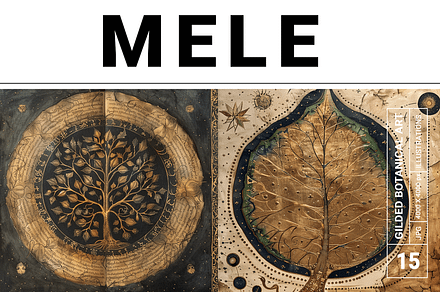 Mele Co · Golden Leaf Illustrations