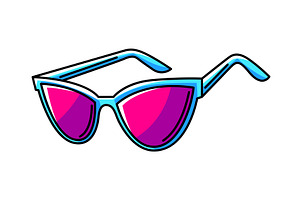 Illustration Of Sunglasses. Colorful