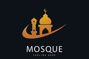 Mosque Logo Template, Islamic, a Branding & Logo Template by T.Vooka