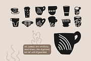 200+ COFFEE CLIPARTS, HAND DRAWN SET, a Food Illustration by JuDesign (Thumbnail 9 of 20)