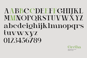 Gretha Family 14 Font Family