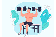 Working out people characters set, a Person Illustration by IMG visuals characters (Thumbnail 9 of 10)