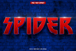 Spider 3D editable text effect, a Layer Style Add-On by Hello Muh