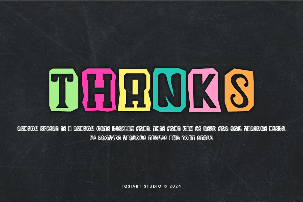 Ransom Expert - Letter Cut Font, a Sans Serif Font by Iqsiart Studio (Photo 3 of 6)
