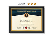 570. Modern Certificate Template, a Stationery Template by CreativeRezwan (Thumbnail 2 of 3)