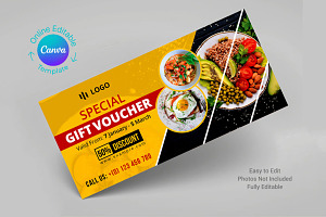 Canva Restaurant Food Gift Voucher