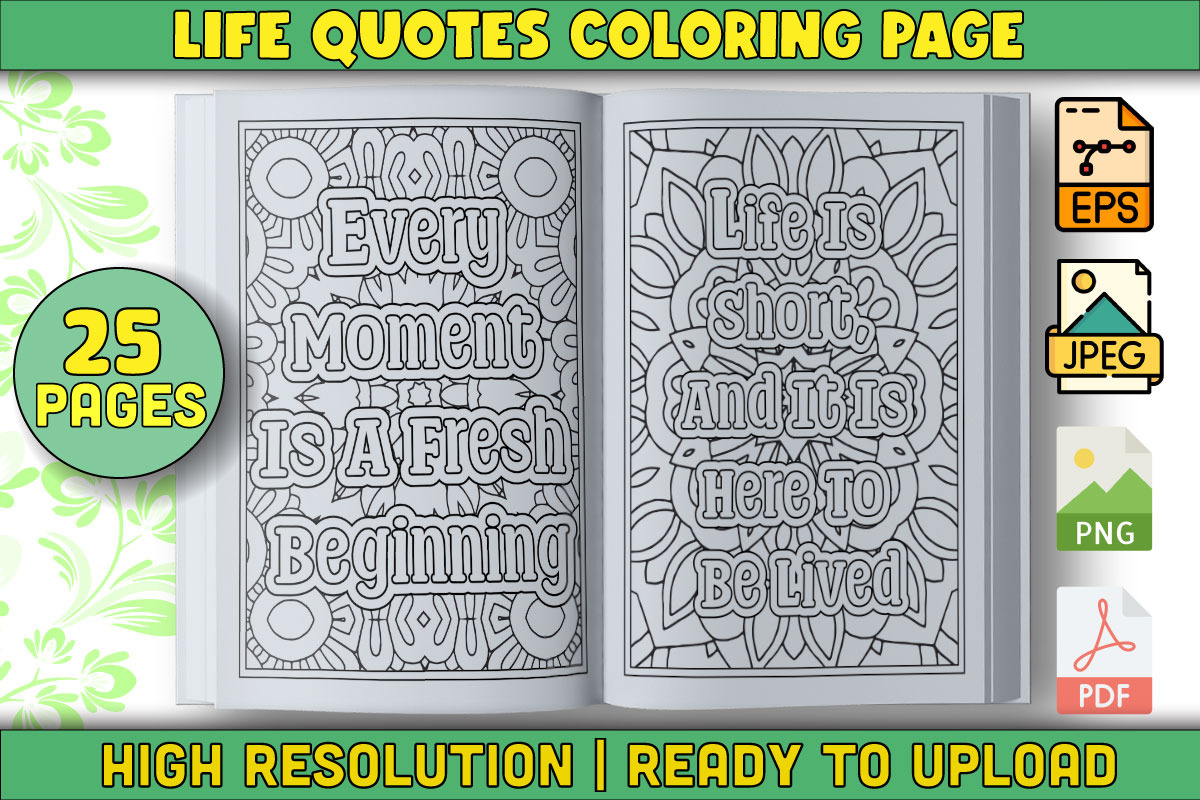 1000 Quotes Coloring Pages, an Object Graphic by protabsorkar11 (Photo 5 of 22)