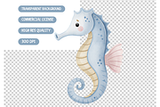 Watercolor Under the Sea Clipart, an Illustration by TatiMockup (Thumbnail 4 of 4)