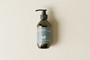 Dark Green Pump Bottle Mockups, a Packaging Mockup by MockupFree.Net (Thumbnail 8 of 8)