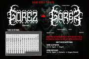 GOREZ DEATH METAL FONT, a Blackletter Font by Fonday Studio (Thumbnail 8 of 9)