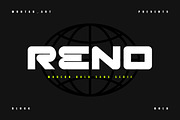 Reno | Bold Sans, a Sans Serif Font by Muntab_Art (Thumbnail 1 of 7)