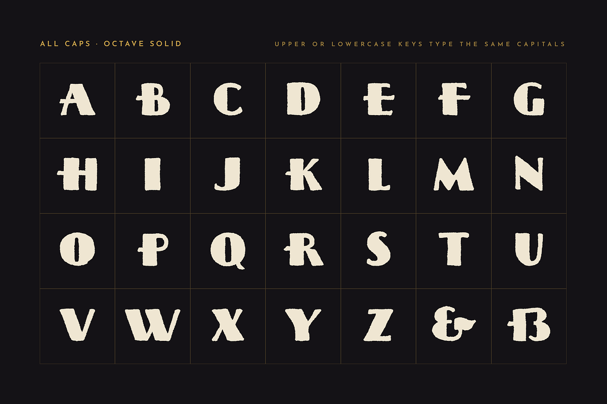 Octave 2.0 | An Art Deco Font Family, a Sans Serif Font by Lauren Hodges (Photo 9 of 13)