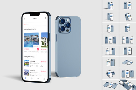 iPhone 13 Pro Max - Web App Mockup