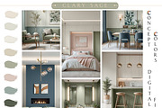 Clary Sage Home Paint Palette SW6178, a Presentation Template by CONCEPT COLORS (Thumbnail 3 of 9)