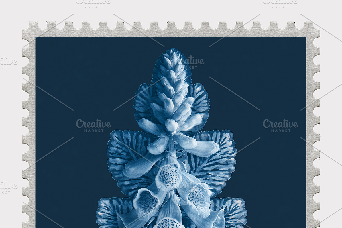 Lupa Co · Cyanotype Botanical Stamps, a Texture Illustration by milatovar (Photo 11 of 18)