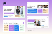 ESG Corporate Report Pitch Deck, a Presentation Template by Claymoon Lab (Thumbnail 3 of 7)