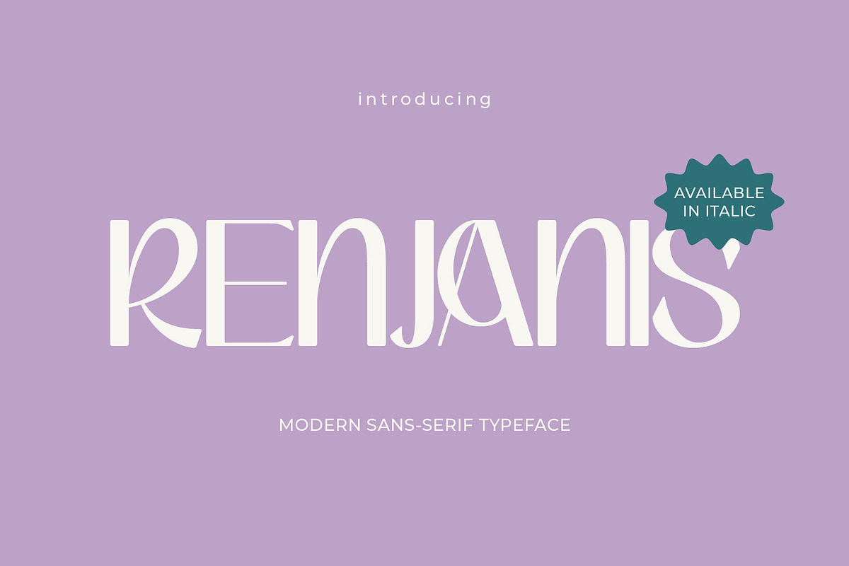 Renjanis - Sans Serif Font, a Sans Serif Font by Pikgura (Photo 1 of 8)