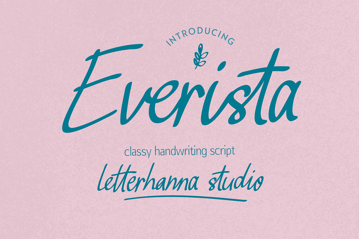 Everista Classy Script Font, a Script Font by Letterhanna Studio (Photo 10 of 10)