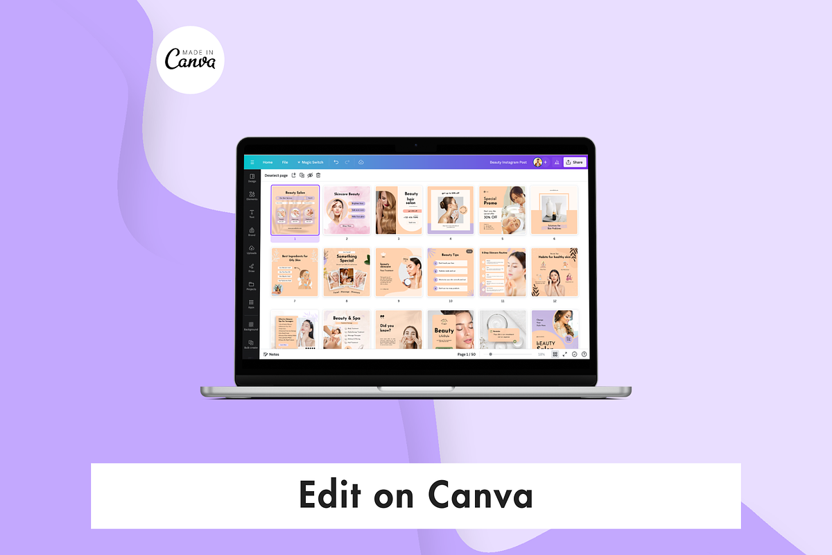 Beauty Social Media Templates, a Social Media Template by Adored Templates (Photo 8 of 10)