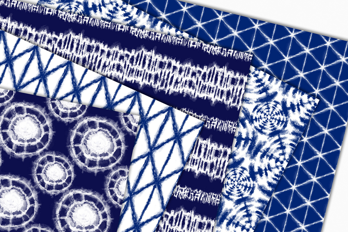 Shibori Tie Dye Seamless Patterns, a Pattern Graphic by CatJello Graphics (Photo 6 of 28)