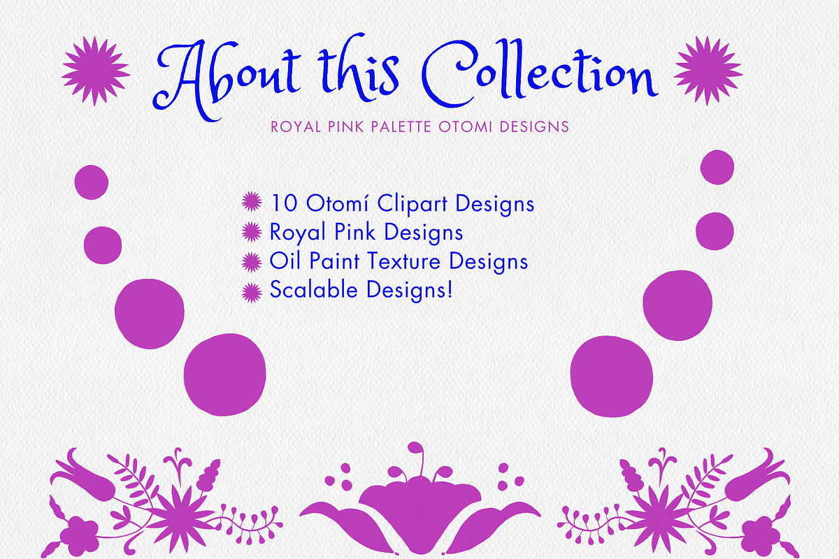 Royal Pink Otomi Illustrations, a Texture Graphic by Minky Moo Creations (Photo 2 of 10)