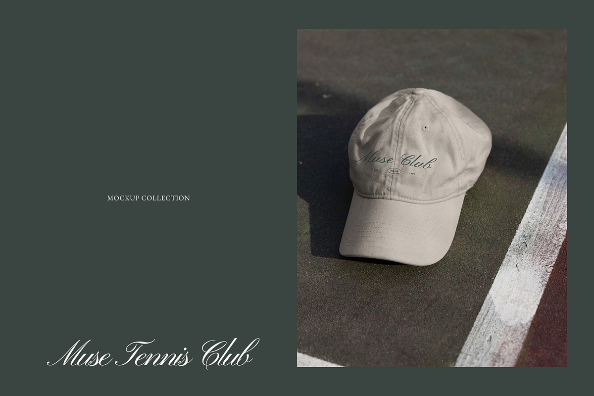 MUSE Tennis Club | Hat Mockups, a Hat Mockup by Duet Atelier (Photo 4 of 7)