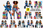 10 Travel Girls PNG Clipart, a Graphic by Clipart Bloom (Thumbnail 1 of 12)