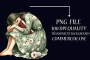 Girl in Floral Dress Read Book Clipa, an Illustration by Libby Wishes (Thumbnail 6 of 7)