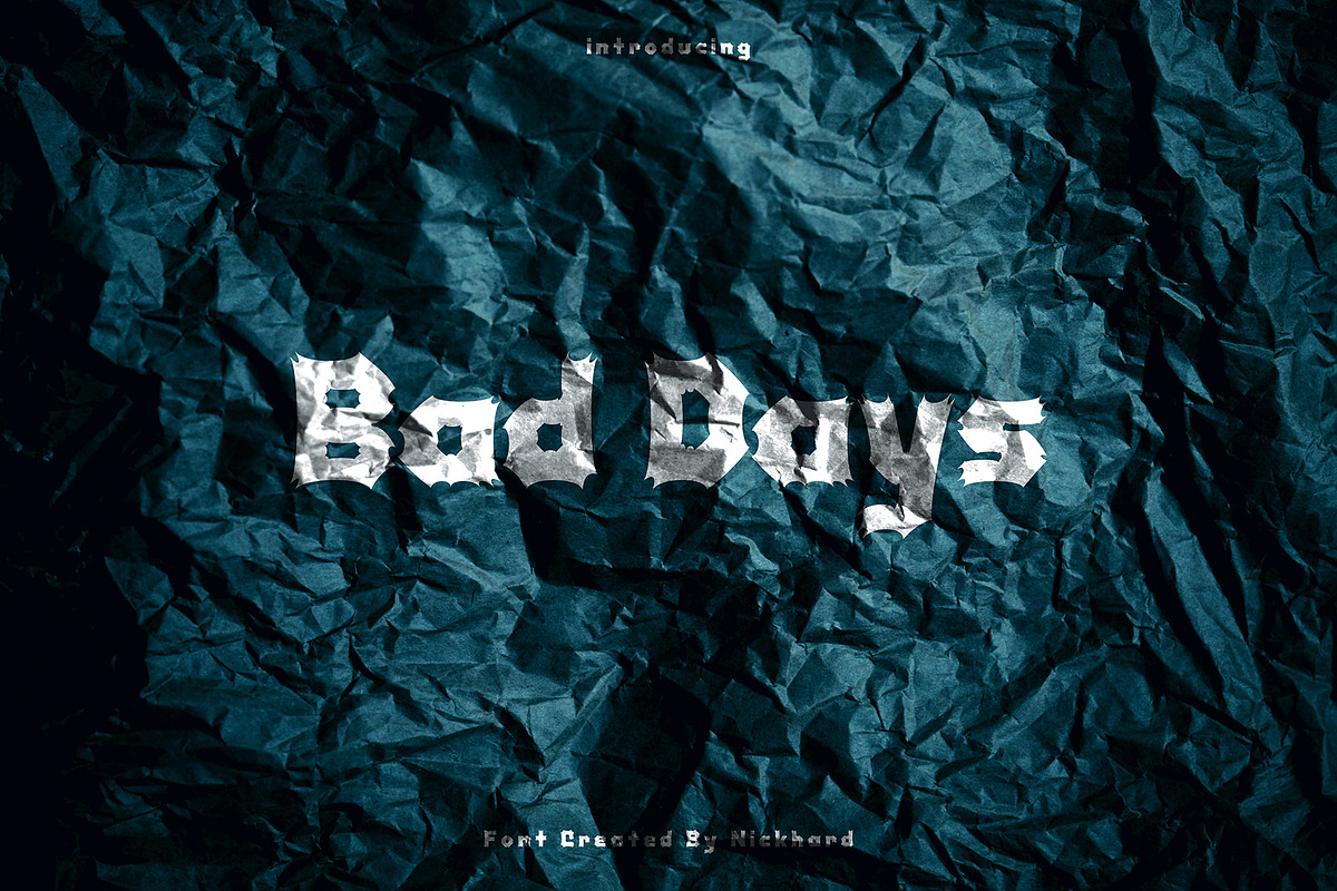 Bad Days Font, a Slab Serif Font by Nickhard (Photo 1 of 6)