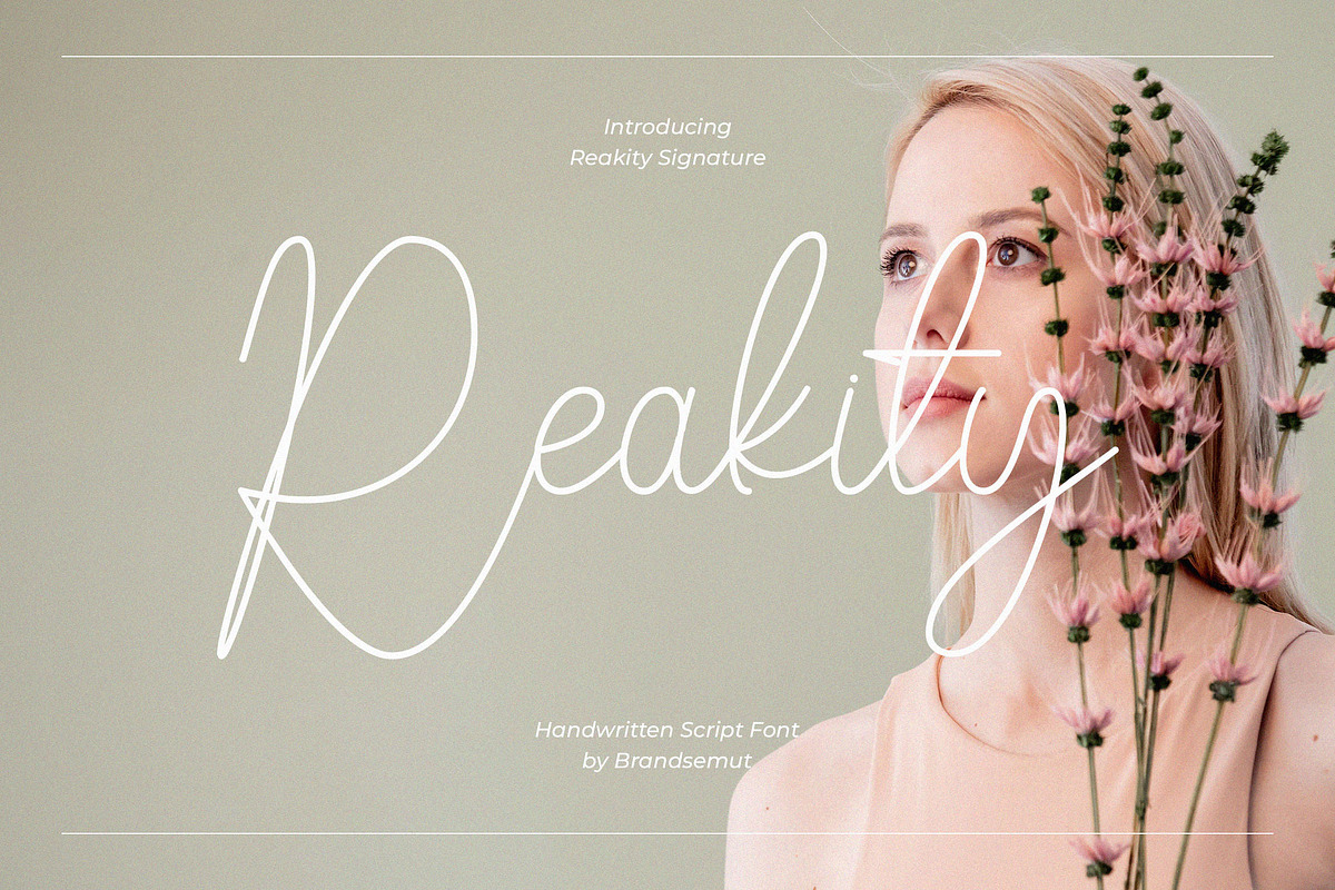 Reakity – Modern Elegant Signature, a Handwritten Font by BrandSemut (Photo 1 of 11)