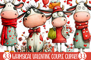 Whimsical Valentine Couple Clipart, an Illustration by Designking (Thumbnail 1 of 5)