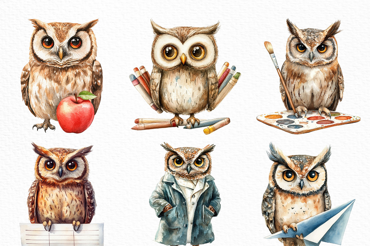 School Clipart School Owl Classroom, an Illustration by Craft Nest (Photo 4 of 6)