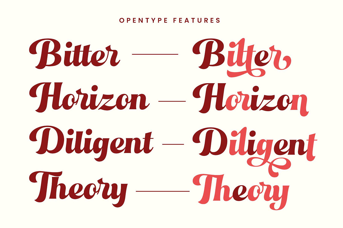Bold Vintage Script - Hendika, a Script Font by Novitype (Photo 5 of 13)