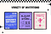 30 Retro Y2K Invitation Templates, a Templates & Theme by TemplateCastleStore (Thumbnail 2 of 10)
