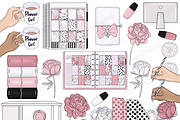 Planner Girl Clipart, a Work Illustration by GlamArtZhanna (Thumbnail 4 of 4)