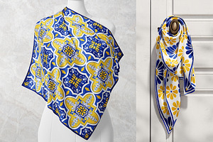 Portuguese Azulejos. Bandanas Set 1