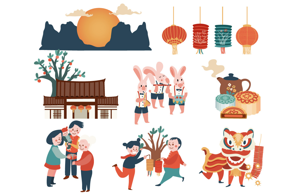 Mid-autumn festival celebration, a Decorative Illustration by Wanwiss (Photo 2 of 3)