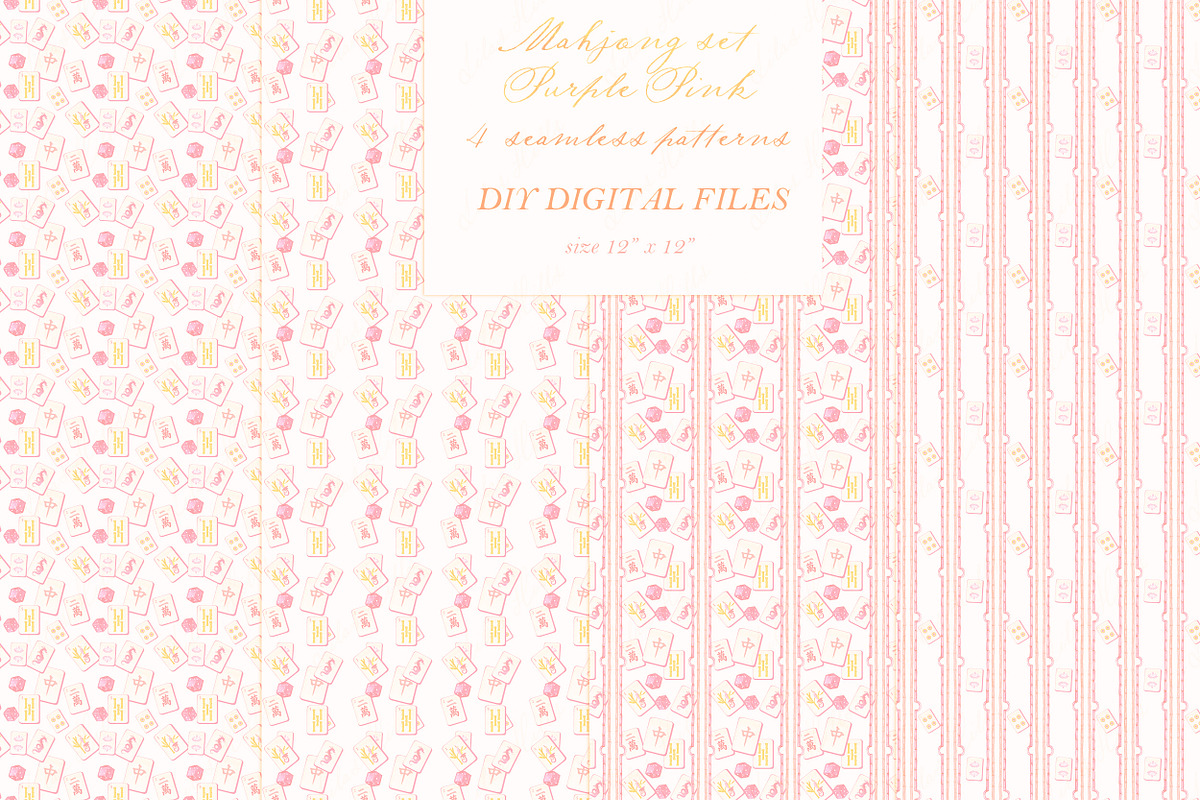 Mahjong Set PNG Watercolor DIY, a Graphic by LABFcreations (Photo 4 of 4)