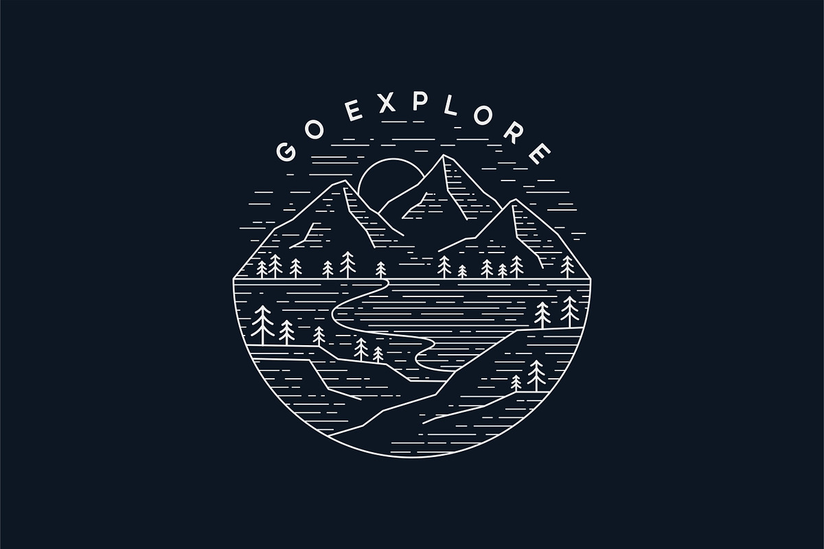 Outdoor Line Art Logo Badge, an Object Graphic by prasetyadavid (Photo 1 of 4)