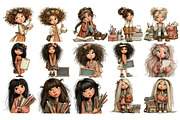 School Kids PNG Clipart Bundle, a Person Illustration by Nicolle's Colorful Art (Thumbnail 5 of 6)