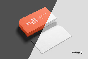 Single Rounded Business Card Mockup